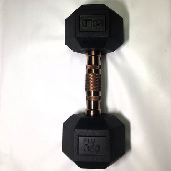 🛑 FLO 360 Rubber ➕🆒 WEIGHT Training 20LB DUMBELL Strength Fitness 💸BUY NOW‼️ - Picture 8 of 16